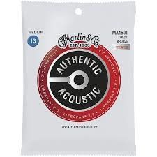 Martin MA150T Authentic Acoustic 80/20 Bronze Guitar Strings Medium Gauge .013-.054