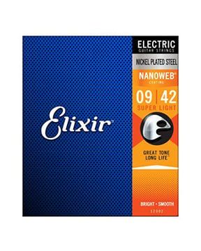 Elixir Strings 12002 Nanoweb Electric Guitar Strings -.009-.042 Super Light