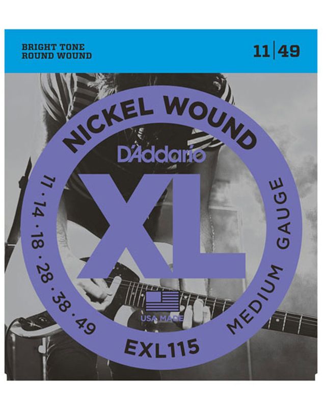 D&#39;Addario EXL115 Nickel Wound Electric Strings -.011-.049 Medium/Blues-Jazz Rock