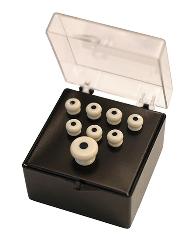 Martin Bridge and End Pin Set White w/ Black Inlay (18APP28)