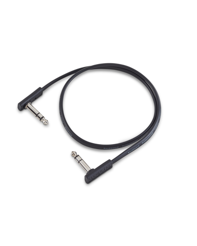 RockBoard Flat TRS Patch Cable, Black - 60 cm