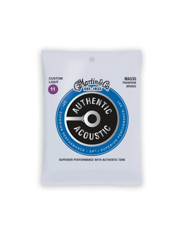Martin Authentic Acoustic Strings, CustomLight, 92/8 MA535