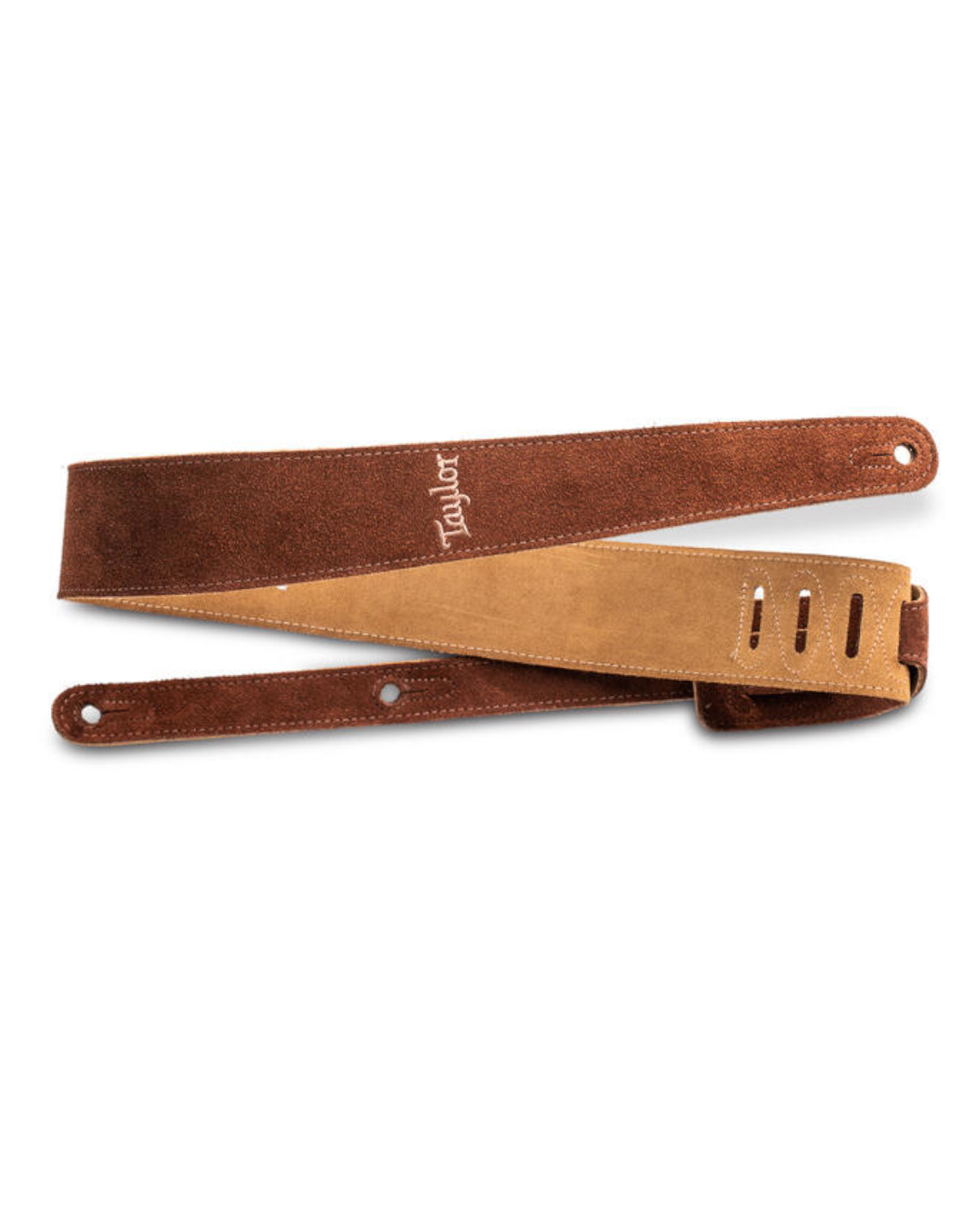Taylor Strap Embroidered Suede Chocolate 2.5 in.