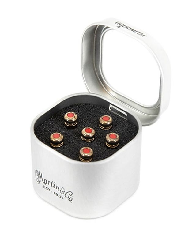 Martin® LUXE Inlaid Pin Set, Gold/Red Inlay 18APP0006