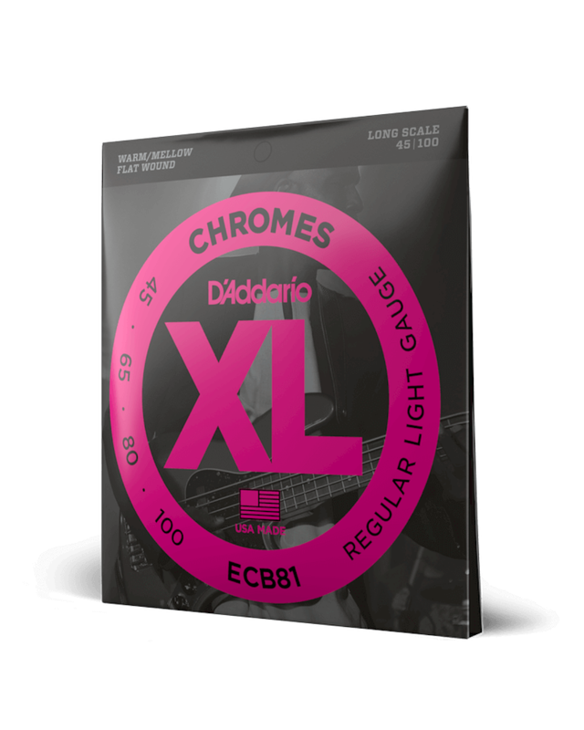 D'Addario ECB81 Chromes flat wound long scale electric bass