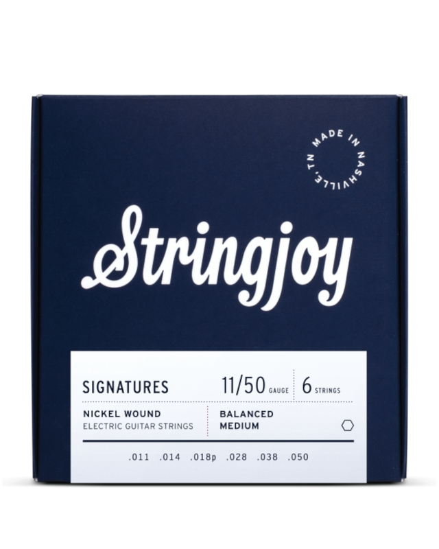 Stringjoy Signatures | Balanced Medium Gauge (11-50) Nickel Wound Electric Guitar Strings