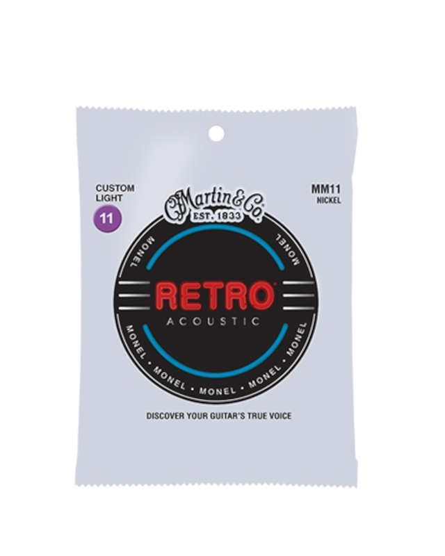Martin RETRO® ACOUSTIC GUITAR STRINGS Custom Light MM11