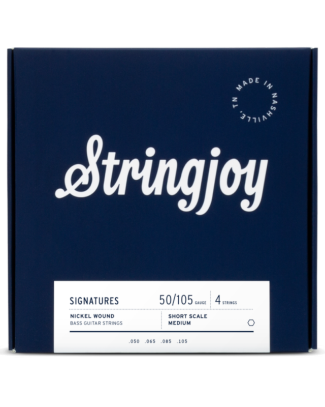 Stringjoy Custom 4 String Short Scale Nickel Wound Bass Guitar Strings