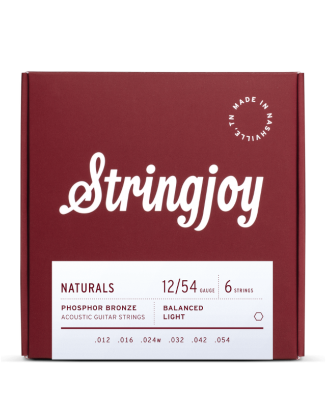 Stringjoy Naturals | Light Gauge (12-54) Phosphor Bronze Acoustic Guitar Strings