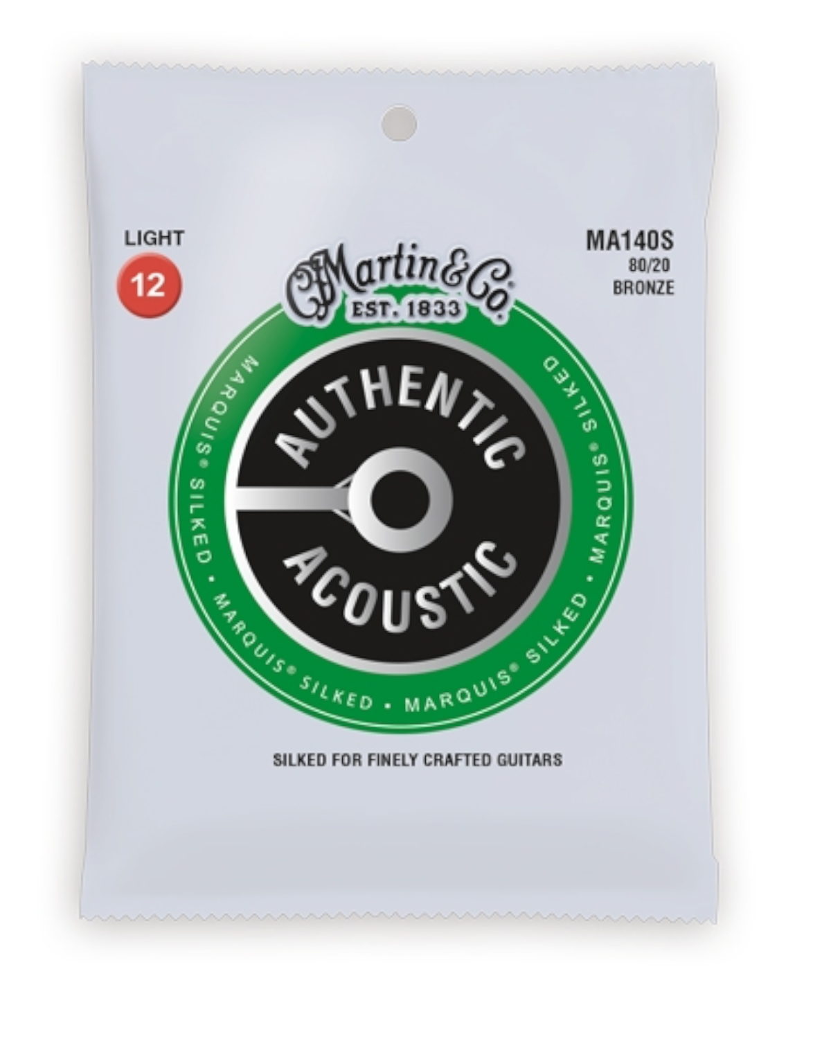 Martin MA140S Marquis 80/20 Bronze Light Authentic Acoustic Silked Guitar Strings