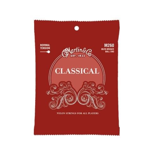 Martin M260 80/20 Bronze Ball End Normal Tension Classical Guitar Strings