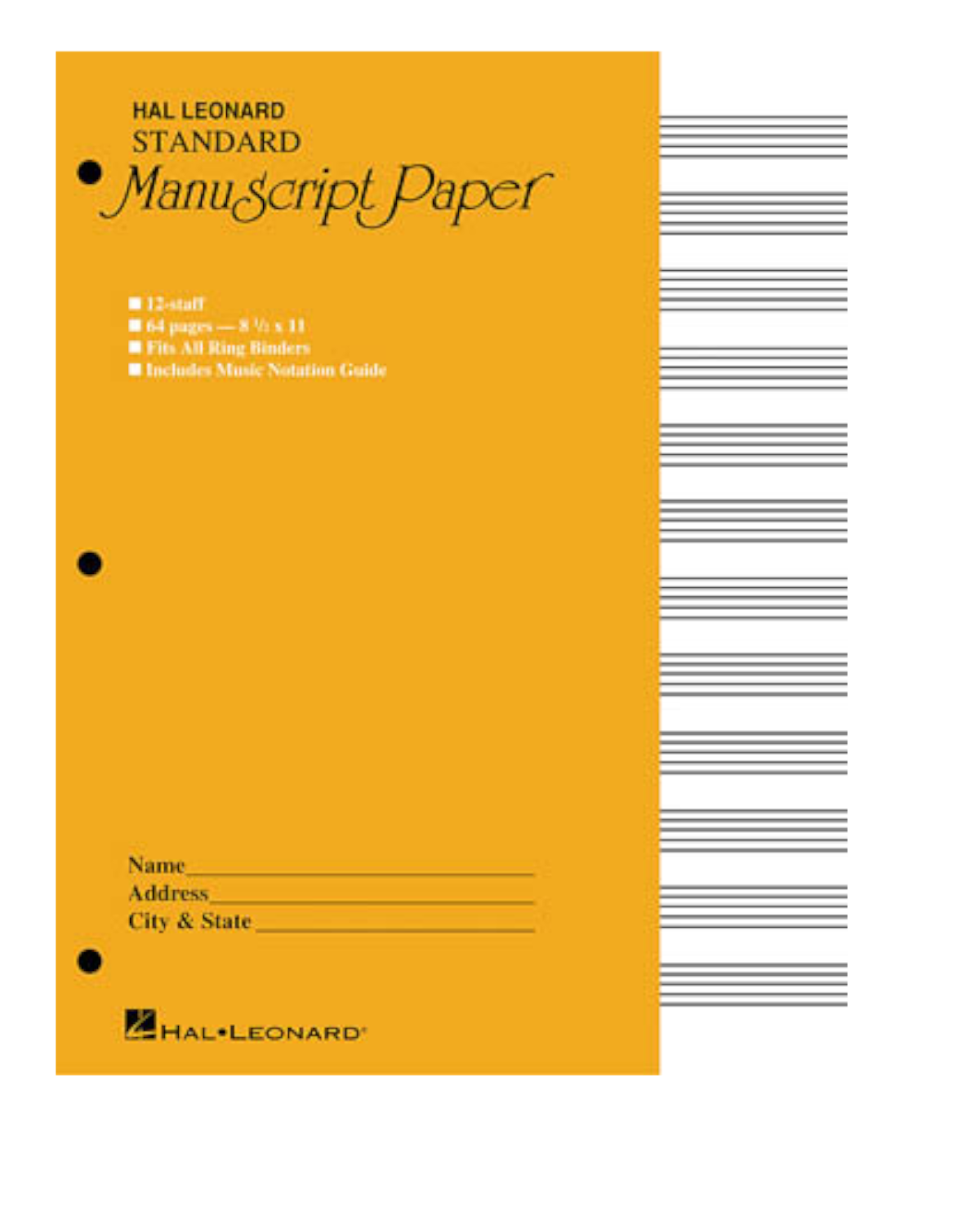 Hal Leonard Standard Manuscript Paper