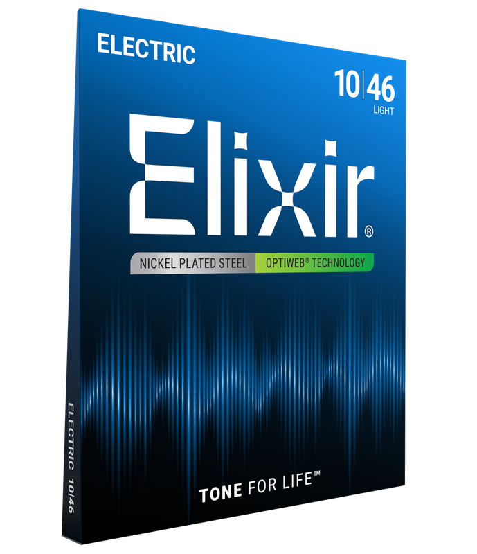 Elixir 19052 Optiweb Light Nickel-Plated Electric Guitar Strings .10-.46