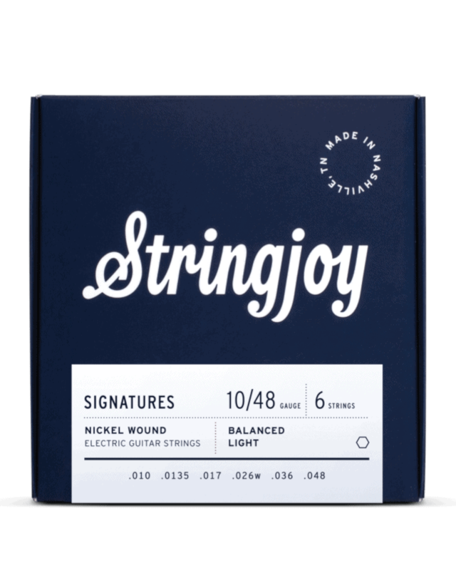 Stringjoy Signatures | Balanced Light Gauge (10-48) Nickel Wound Electric Guitar Strings
