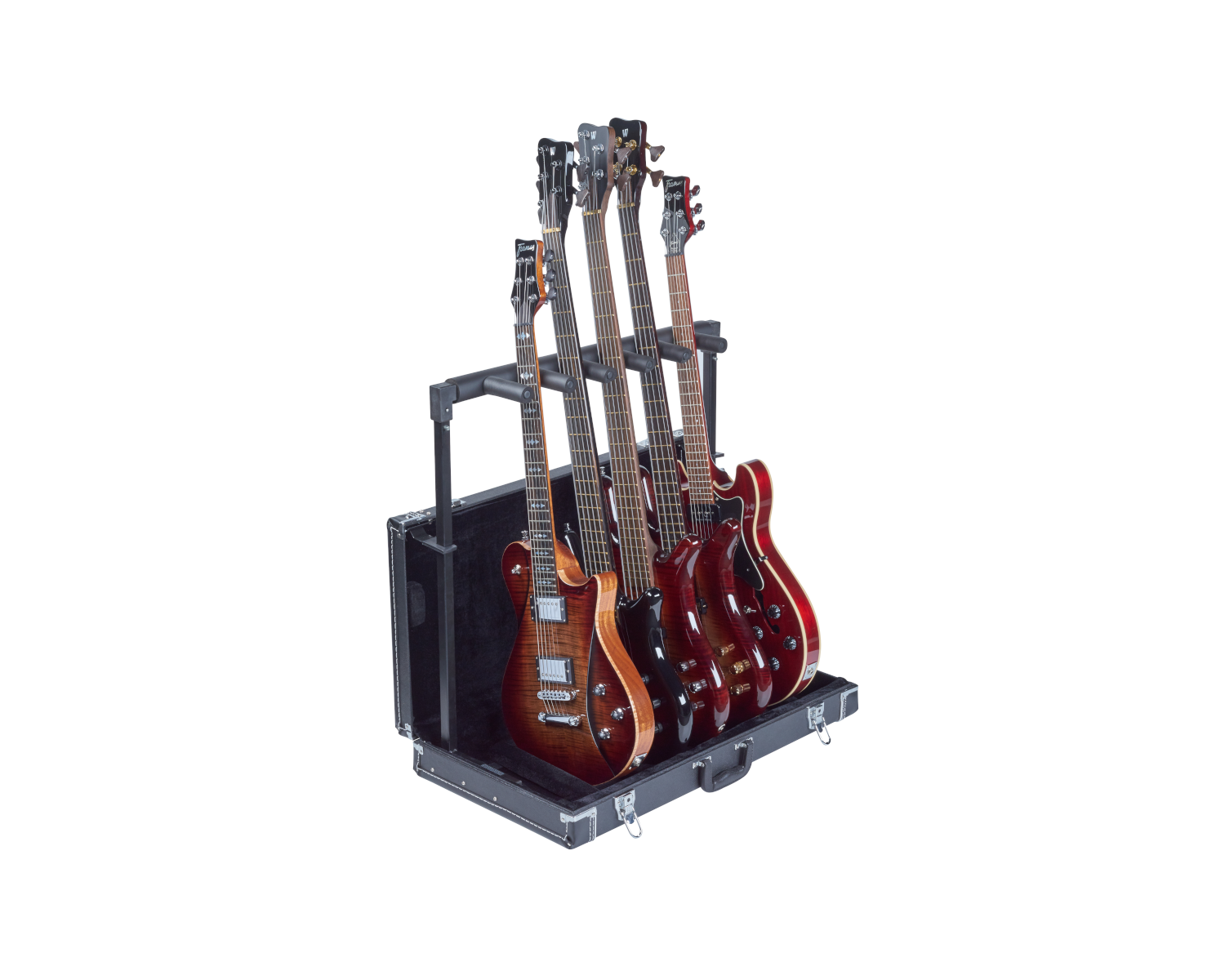 RockStand 5 Slot Multiple Guitar Stand Compact Hardshell Case