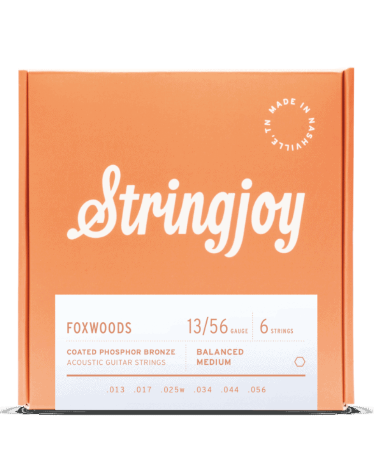 Stringjoy Foxwoods | Medium Gauge (13-56) Coated Phosphor Bronze Acoustic Guitar Strings