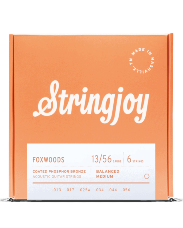 Stringjoy Foxwoods | Medium Gauge (13-56) Coated Phosphor Bronze Acoustic Guitar Strings