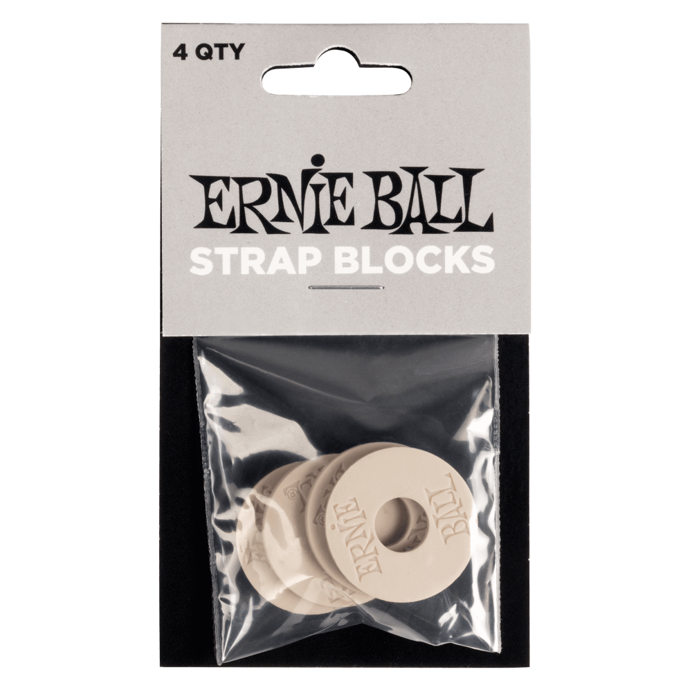 Ernie Ball Strap Blocks 4PK - Grey