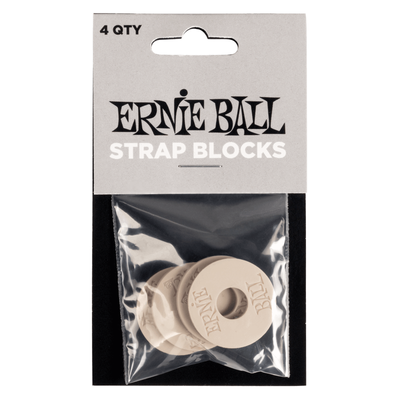 Ernie Ball Strap Blocks 4PK - Grey