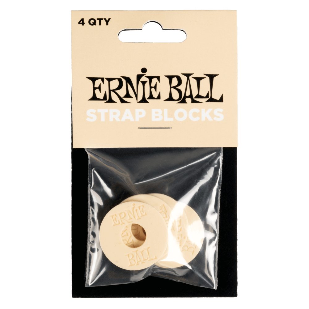 Ernie Ball Strap Blocks 4PK - Cream