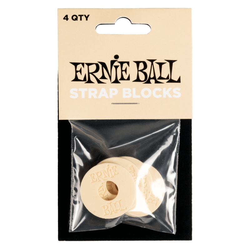 Ernie Ball Strap Blocks 4PK - Cream
