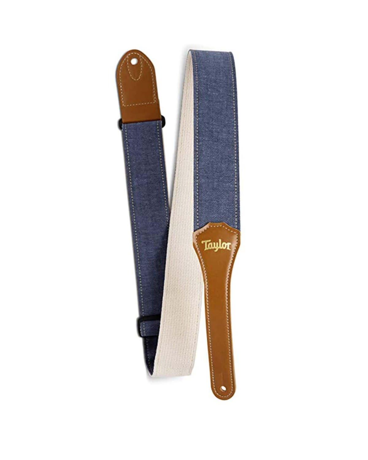 Taylor Vegan Herringbone Hemp Cotton Guitar Strap - Blue