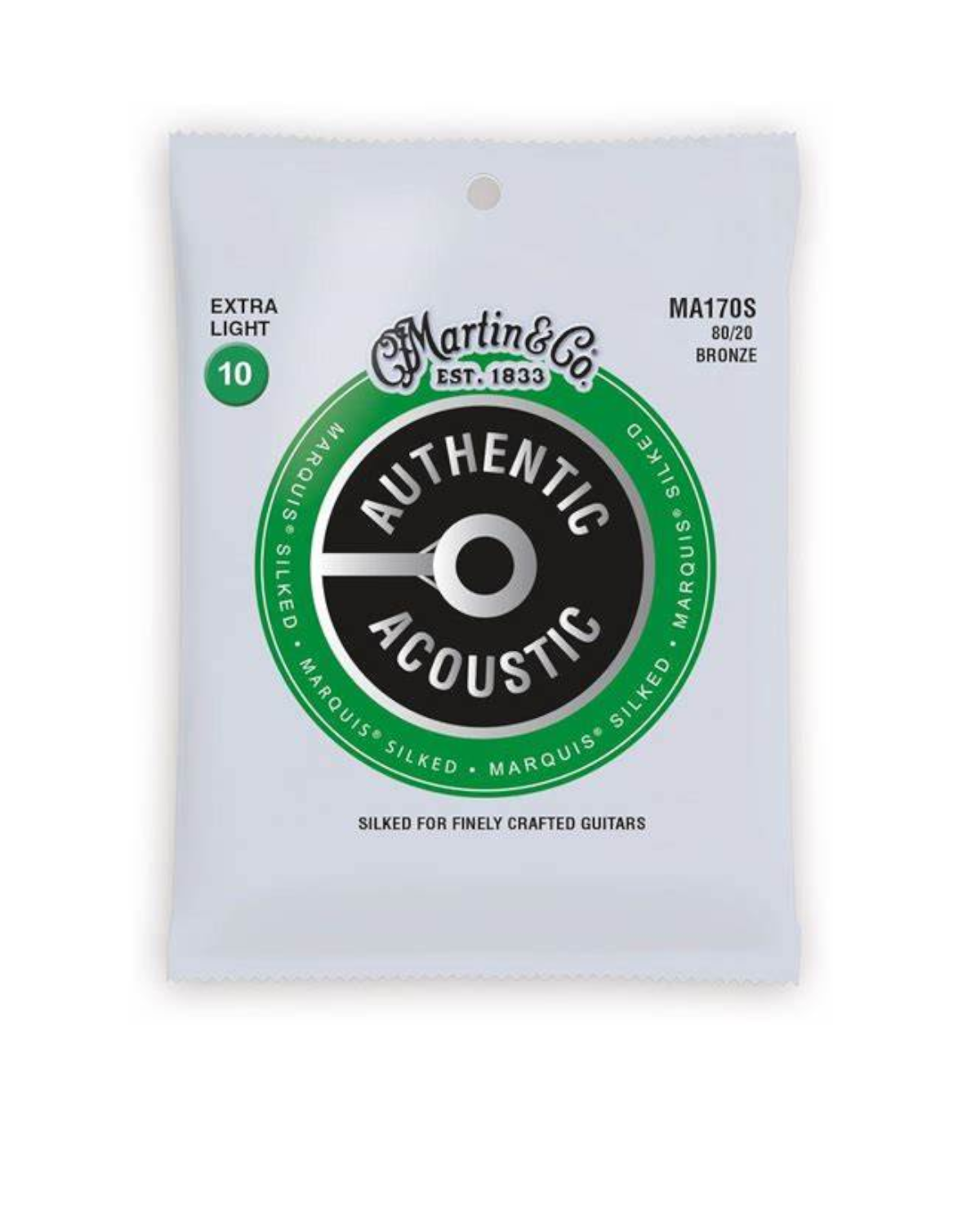 Martin Strings MA170S AUTHENTIC ACOUSTIC MARQUIS® SILKED GUITAR STRINGS 80/20 BRONZE