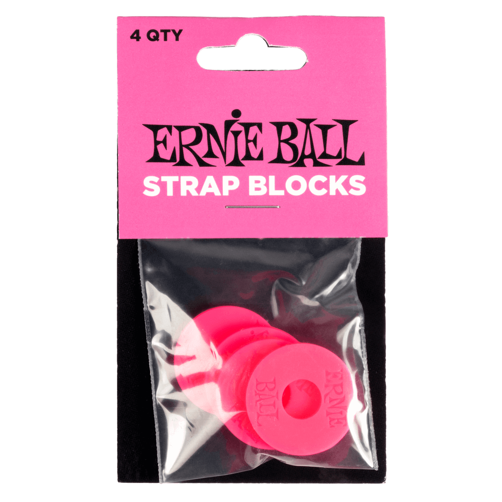 Ernie Ball Strap Blocks 4PK - Pink
