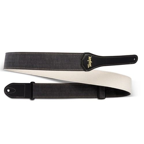 Taylor Guitars Vegan Guitar Strap, Herringbone Hemp Cotton, Black