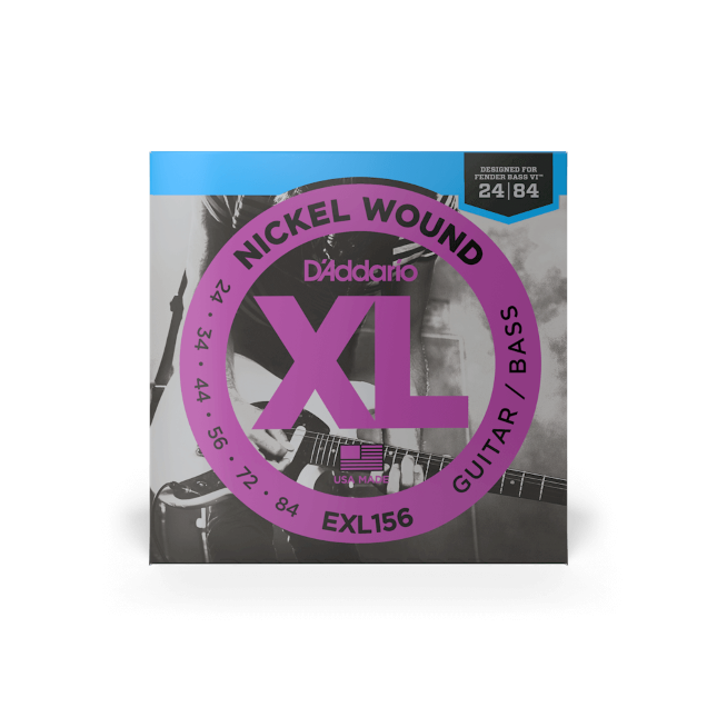 D&#39;Addario EXL156 XL Nickel Wound Bass VI Guitar Strings - .024-.084