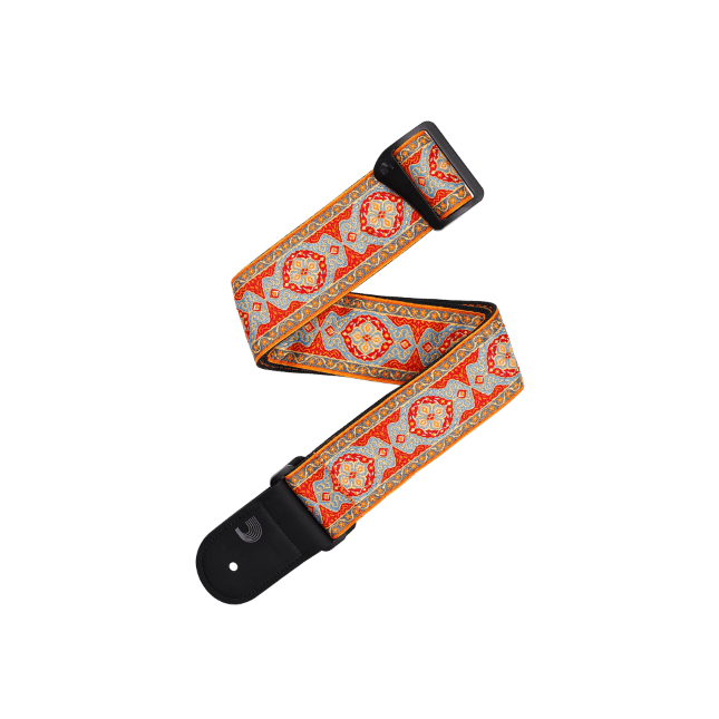 D&#39;Addario Eco Persian Woven Guitar Strap, Orange