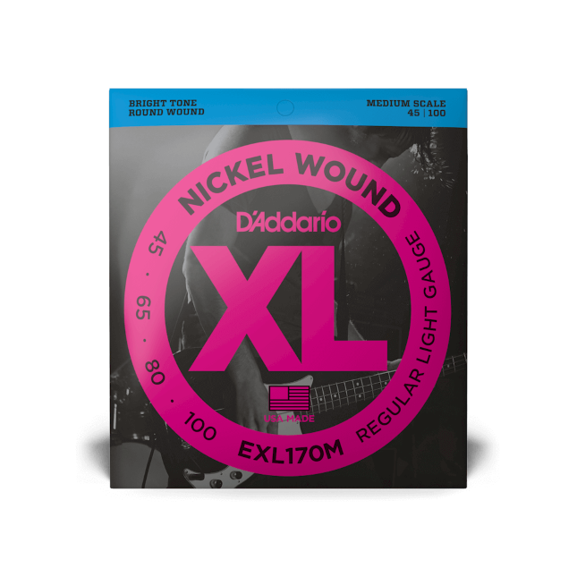 D&#39;Addario 45-100, Medium Scale, EXL170M Nickel Bass Strings