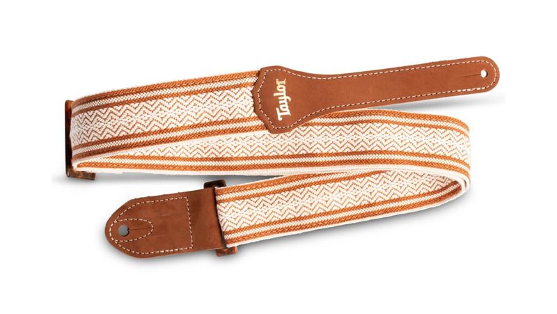Taylor 2&quot; Academy Jacquard Leather Guitar Strap white/brown