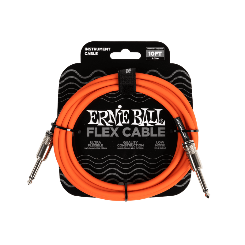 Ernie Ball Flex instrument cable 10ft orange