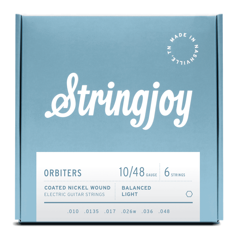 Stringjoy Orbiters Balanced Light Gauge 10-48 Coated  Electric Guitar Strings
