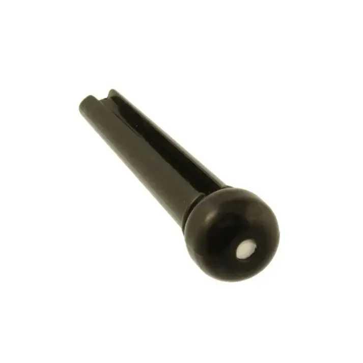 Allparts Plastic Dotted Bridge Pins Black w/ white dot