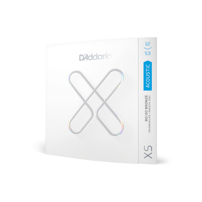 D&#39;Addario 12-53 Light, XS 80/20 Bronze Coated Acoustic Guitar Strings