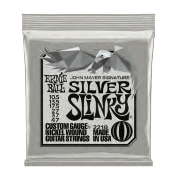 Ernie Ball John Mayer Silver Slinky Electric Guitar Strings 10.5-47 Gauge