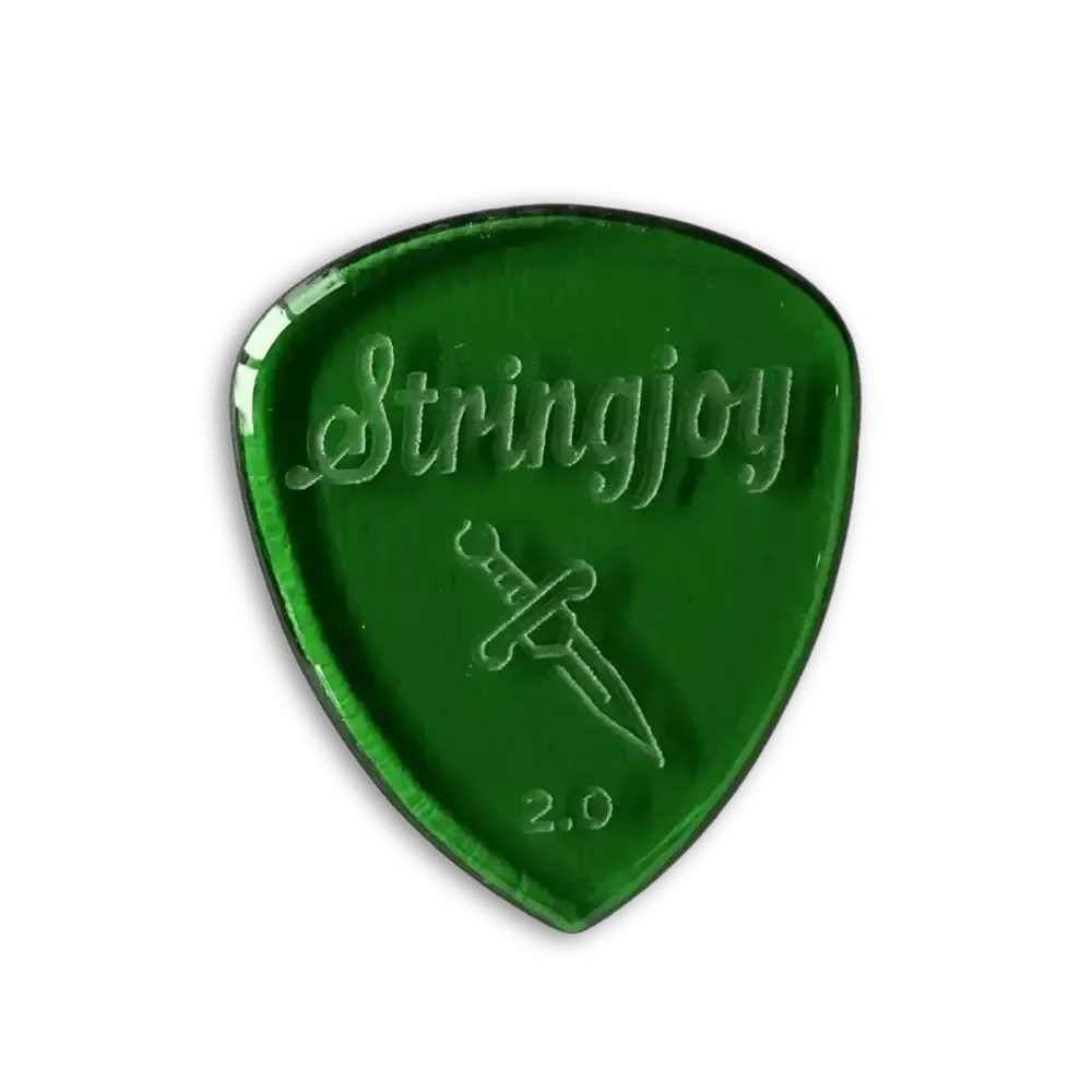 Stringjoy 2.0mm Dagger Acrylic Picks - 2 Pack
