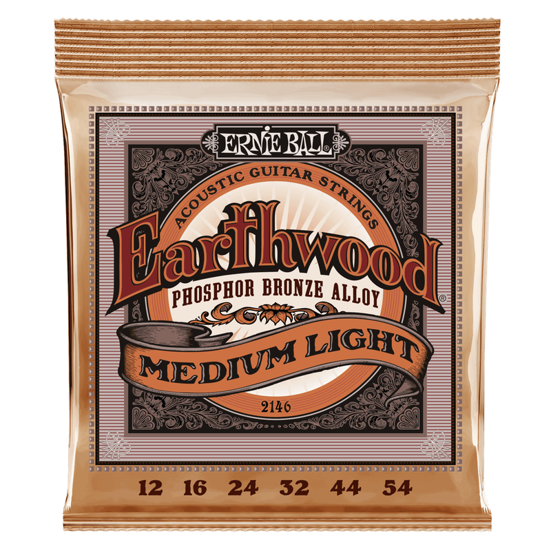 Ernie Ball Earthwood Phosphor Bronze Acoustic Guitar Strings 12-54 Gauge