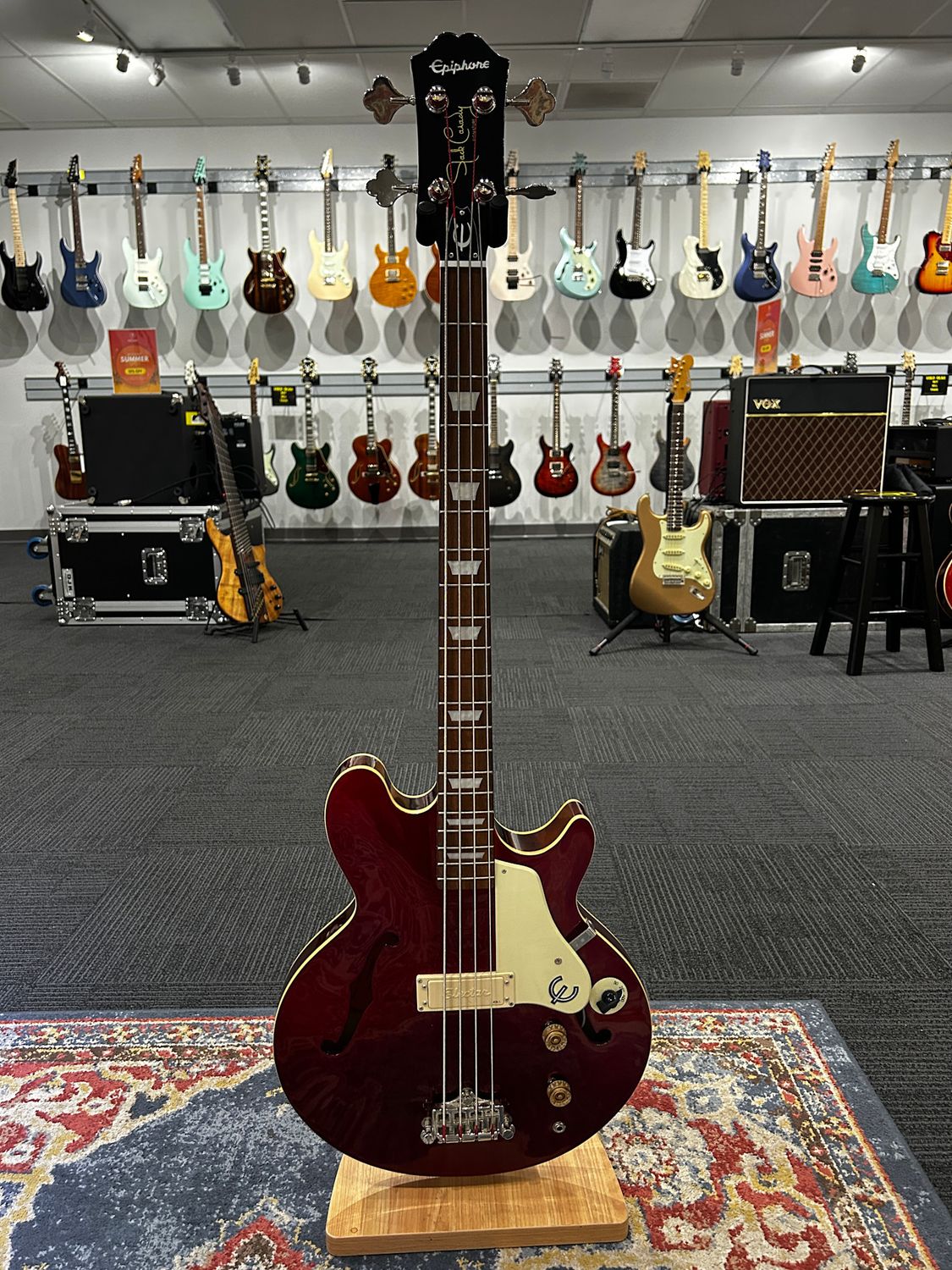 Used Epiphone Jack Casady Bass Sparkling Burgundy