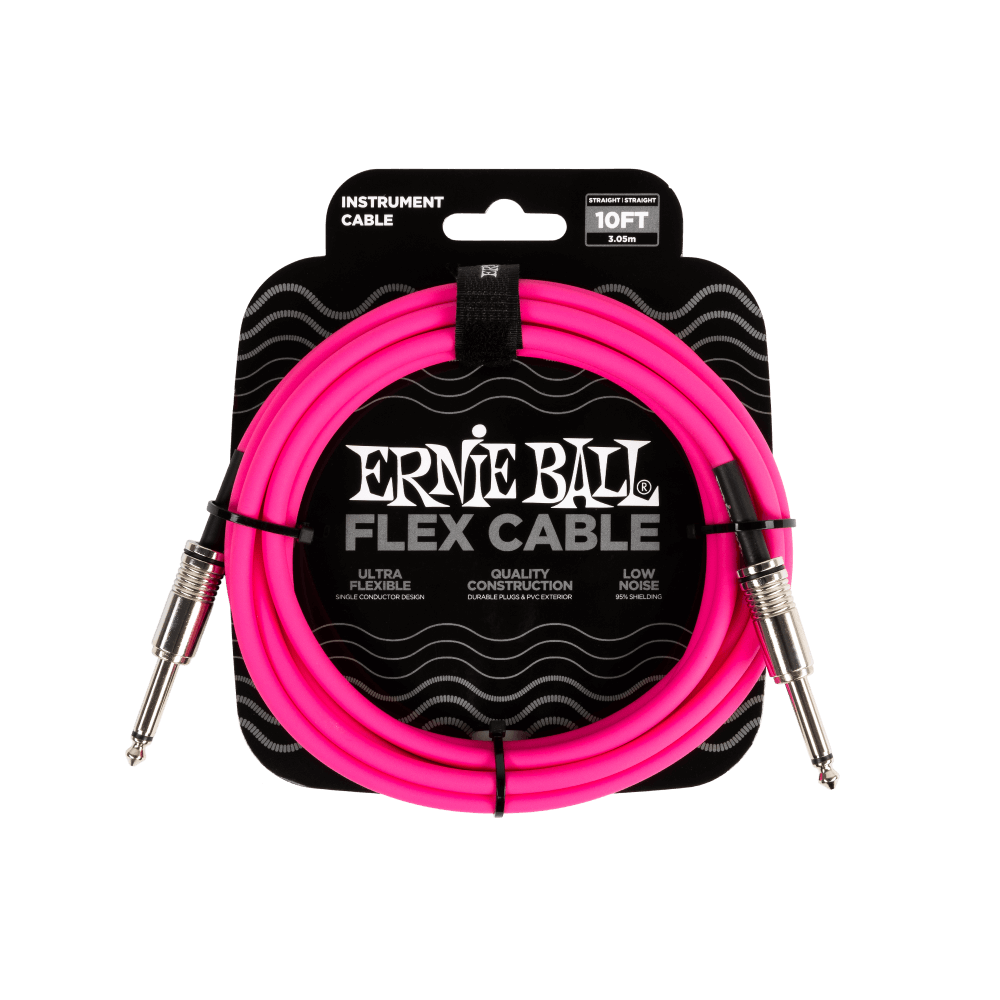 Ernie Ball Flex Instrument cable 10ft pink