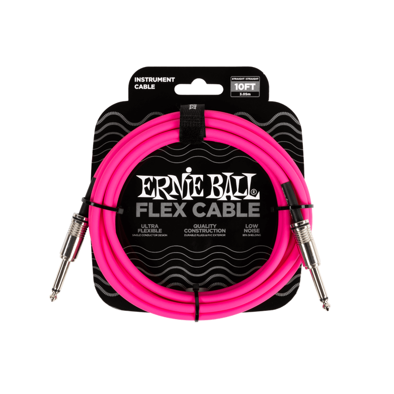 Ernie Ball Flex Instrument cable 10ft pink