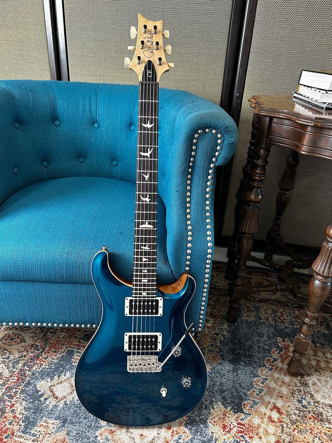 Paul Reed Smith CE24 Sprayers Choice Sapphire Sparkle Natural Back