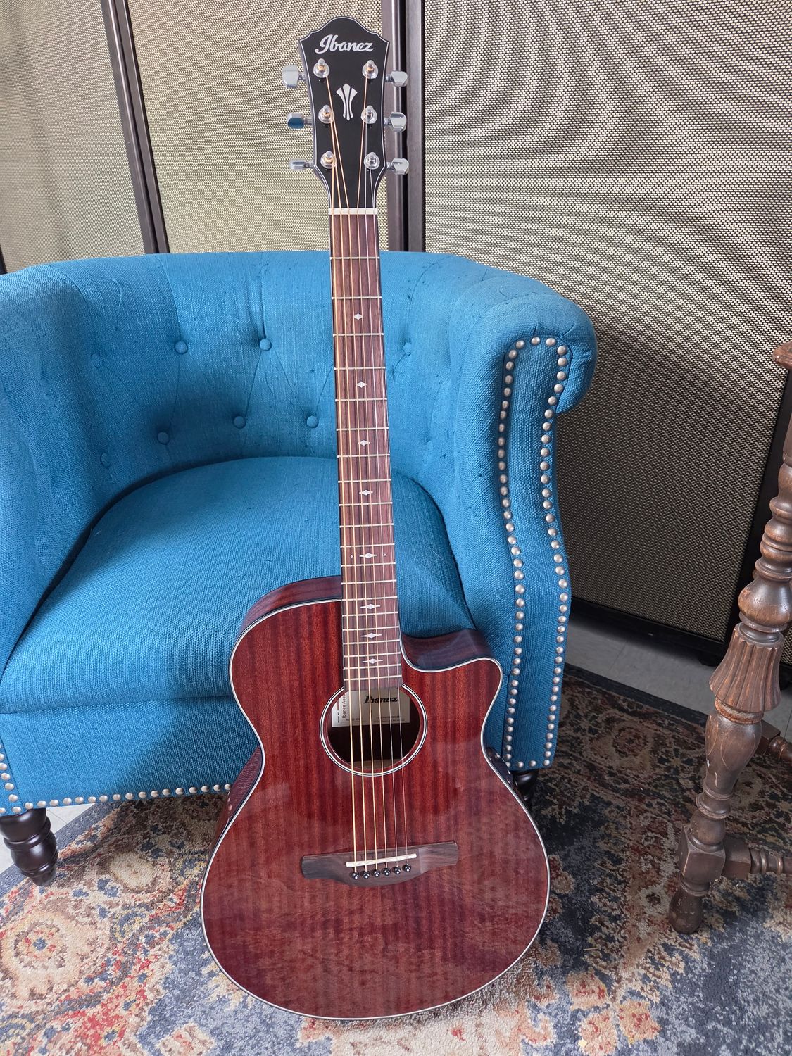 Used Ibanez AEG62NMH Acoustic Electric Guitar Natural Mahogany