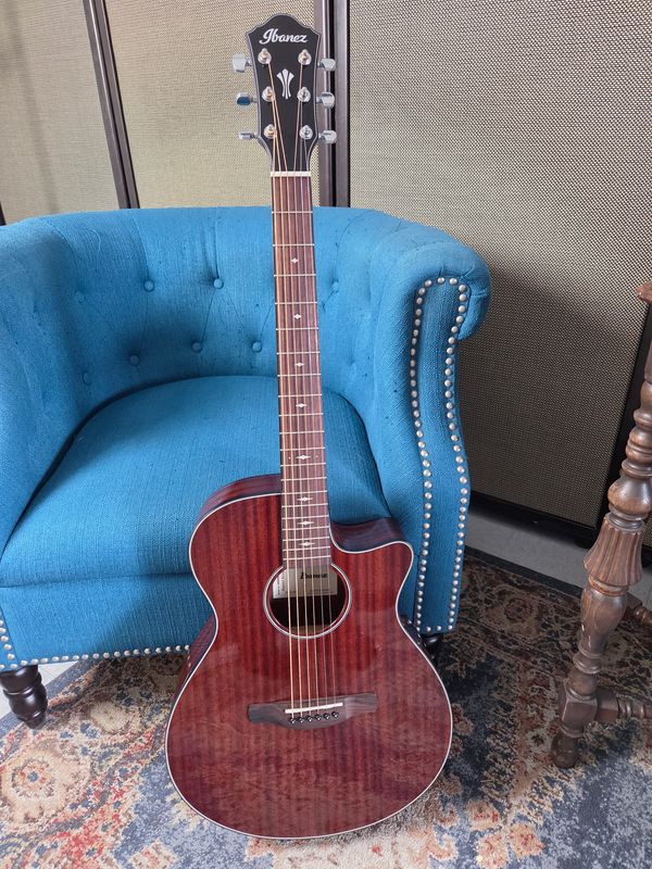 Used Ibanez AEG62NMH Acoustic Electric Guitar Natural Mahogany