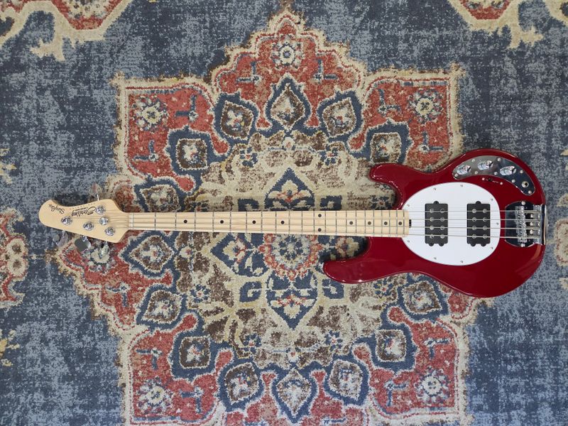Used Sterling by Music Man SUB StingRay HH in Candy Apple Red