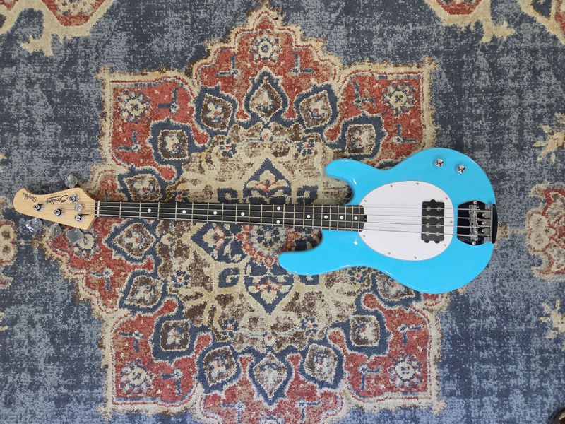 Used Sterling by Music Man Intro Series StingRay Electric Blue 4 string bass