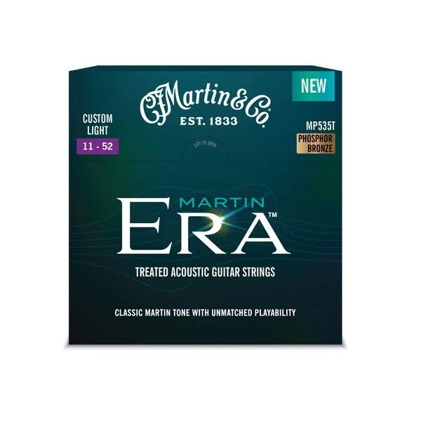 Martin Era™ Treated Acoustic Guitar Strings Phosphor Bronze 11-52 Custom Light