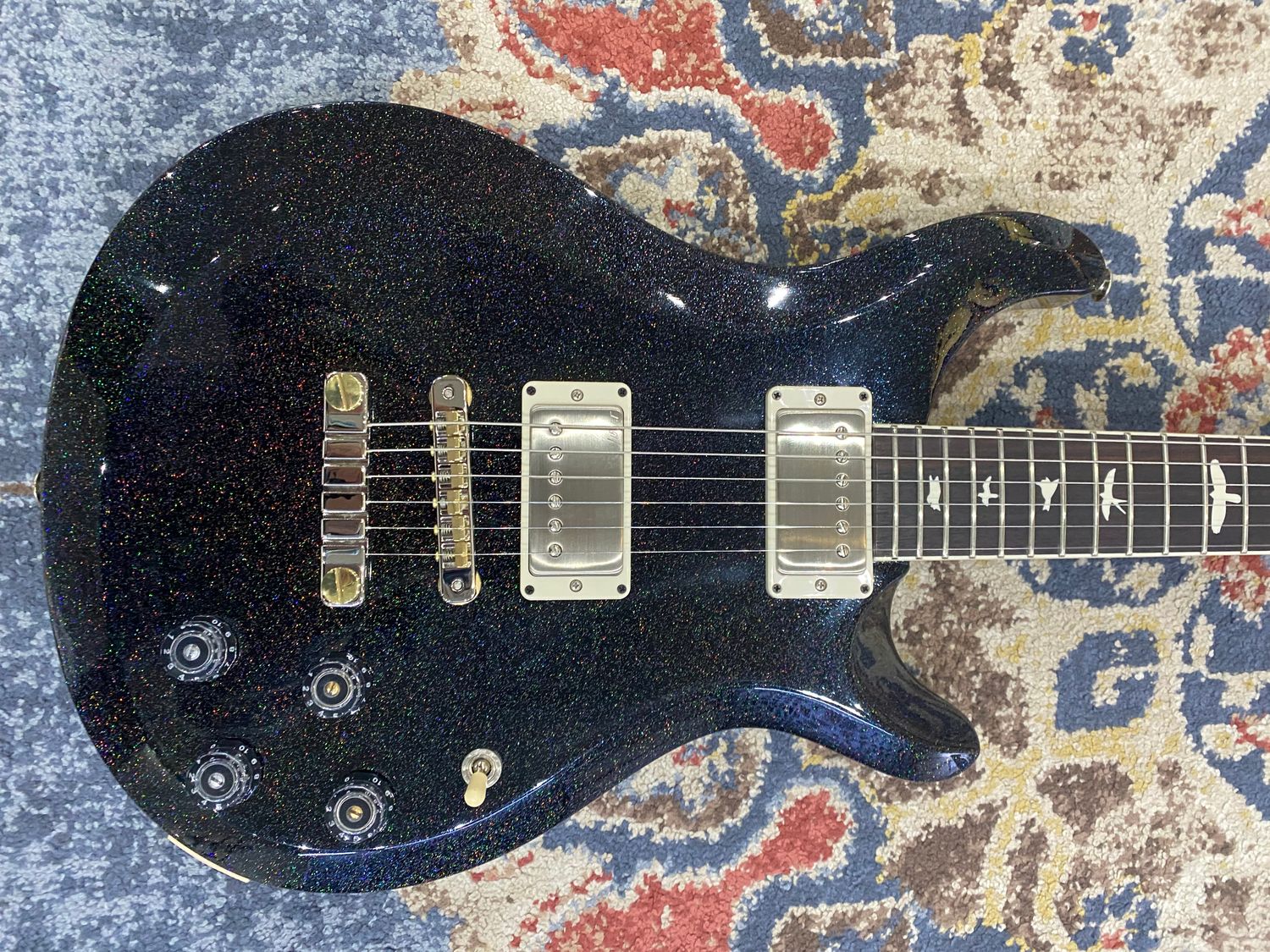 Paul Reed Smith S2 McCarty 594 Thinline- Black Rainbow Holoflake